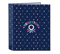 Safta Carpeta archivador BENETTON Drop Folio 4 anillas 40 mm 27x6x33 cm