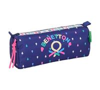 Safta BENETTON DROP - Portatodo con cremallera y compartimiento, Estuche Infantil, Estuche Niño, Ideal para Niños en Edad Escolar, Cómodo y Versátil, Calidad y Resistencia, 21x7x8 cm