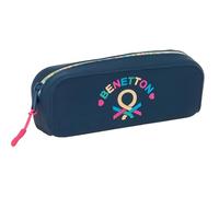 Benetton Drop - Portatodo cuadrado de silicona, estuche infantil resistente 18.5x5.5x7.5 cm