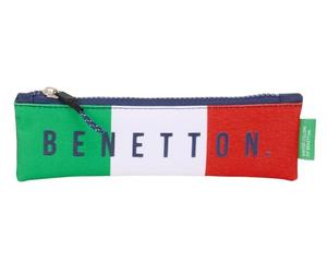 Safta BENETTON FLAG - Estuche Escolar, Estuche Infantil, Estuche Niño, Ideal para Niños de 5 a 14 Años, Cómodo y Versátil, Calidad y Resistencia, 20x60 cm