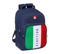 Safta BENETTON FLAG - Mochila Escolar Infantil, Ideal para Niños de Diferentes Edades, Cómoda y Versátil, Calidad y Resistencia, 32x15x42 cm