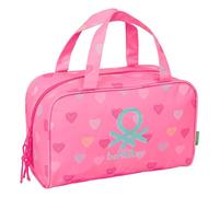 Benetton Heart – Neceser infantil rectangular con asa, adaptable a carro 31x14x19 cm para 5-14 años