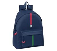 Safta BENETTON ITALY - Day Pack Infantil, Mochila Infantil, Calidad y Máxima Resistencia, Cómoda y Versátil, 33x15x42 cm, Color Azul Marino