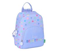 Safta BENETTON LILA - Mini Mochila para Uso Diario, Ideal para Niños de Diferentes Edades, Cómoda y Versátil, Calidad y Resistencia, 25x13x30 cm
