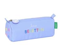 SAFTA Benetton Lila - Portatodo con Cremallera y Compartimiento, Estuche Infantil, Estuche Niño, Ideal para Niños en Edad Escolar, Cómodo y Versátil, Calidad y Resistencia, 21x7x8 cm