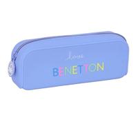 Safta Benetton Lila - Portatodo Cuadrado Silicona, Estuche Infantil, Estuche Niño, Ideal para Niños en Edad Escolar, Cómodo y Versátil, Calidad y Resistencia, 18.5x5.5x7.5 cm