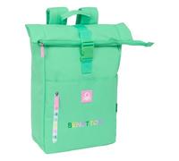 Safta BENETTON MINT - Mochila con Solapa para Portátil de 15.6", Ideal para Diferentes Edades, Cómoda y Versátil, Calidad y Resistencia, 28x13x42 cm