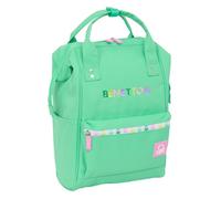 Safta Mochila juvenil BENETTON MINT con asas para portátil hasta 13" cómoda y resistente 27x19x40 cm