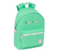 Safta Mochila juvenil para portátil BENETTON MINT 14.1" cómoda y resistente 31x16x41 cm