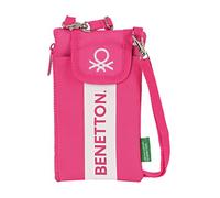 Safta BENETTON Raspberry - Monedero Portamóvil, Monedero Estándar, para Móvil, Cómodo y Versátil, Calidad y Resistencia, 19x10 cm, Color Rosa fucsia