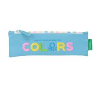 Safta Benetton Spring - Estuche Escolar, Estuche Infantil, Estuche Niño, Ideal para Niños de 5 a 14 Años, Cómodo y Versátil, Calidad y Resistencia, 20x60 cm, Color Celeste