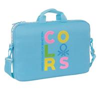 Safta BENETTON SPRING - Mochila, Funda para Portátil de hasta 15.6", Mochila, Ideal para Niños de Diferentes Edades, Cómoda y Versátil, Calidad y Resistencia, 34x18x15 cm, Color Celeste