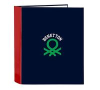 Benetton Together – Carpeta Folio 4 anillas 27x6x33 cm, cómoda y resistente