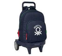 BENETTON TOGETHER Mochila grande con ruedas Compact Evolución Extraíble 33x22x45 cm Ideal para niños