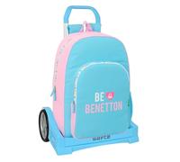 Safta BENETTON UNIQUE - Mochila Escolar, con Carro Evolution Incluido, Ideal para Niños de Diferentes Edades, Cómoda y Versátil, Calidad y Resistencia