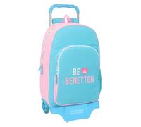Safta BENETTON UNIQUE - Mochila Escolar Grande con Carro 905, Ideal para Niños de Diferentes Edades, Cómoda y Versátil, Calidad y Resistencia, 32x13.5x44 cm