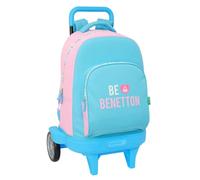 Safta BENETTON UNIQUE - Mochila Grande con Ruedas, Compact Evolución, Extraíble, Ideal para Niños de Diferentes Edades, Cómoda y Versátil, Calidad y Resistencia, 33x22x45 cm