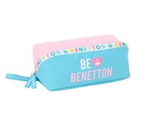 Safta Benetton Unique - Portatodo Cuadrado Grande, Estuche Infantil, Estuche Niño, Ideal para Niños en Edad Escolar, Cómodo y Versátil, Calidad y Resistencia, 22x10x10 cm