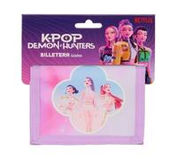Safta | Billetera Escolar K-Pop Demon Hunters Artist, Cartera Infantil Juvenil con Solapa y Velcro, Varios Compartimentos, Bolsillo Monedero con Cremallera, Medidas 12,5x1x9,5 cm