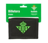 Safta | Billetera Escolar Real Betis Balompié, Licencia Oficial, Cierre con Solapa y Velcro, Varios Compartimentos Interiores, Bolsillo Monedero con Cremallera, Medidas 12,5x9,5 cm
