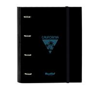 Safta BLACKFIT8 CALIFORNIA - Carpeta 4 Anillas de 35 cm con 100 Hojas A4, Ideal para Niños de Diferentes Edades, Cómoda y Versátil, Calidad y Resistencia, 27x3.5x32 cm