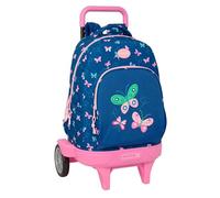 BLACKFIT8 Mariposas - Mochila Grande con Ruedas, Compact Evolución, Extraíble, Ideal para Niños de Diferentes Edades, Cómoda y Versátil, Calidad y Resistencia, 33x22x45 cm