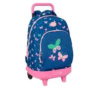 Safta BLACKFIT8 MARIPOSAS - Mochila Grande con Ruedas, Compacta, Extraíble, Ideal para Niños de Diferentes Edades, Cómoda y Versátil, Calidad y Resistencia, 33x22x45 cm