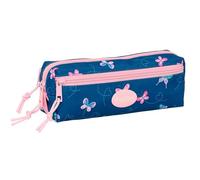 BLACKFIT8 Mariposas - Portatodo Triple Pequeño, Estuche Infantil, Estuche Niño, Ideal para Niños en Edad Escolar, Cómodo y Versátil, Calidad y Resistencia, 22x6x8.5 cm