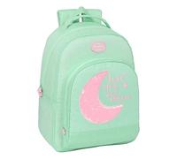 Safta BLACKFIT8 MOON - Mochila Adaptable Carro Adaptable a Carro, Mochila, Ideal para Niños de Diferentes Edades, Tejido Reciclable, Cómoda y Versátil, Calidad y Resistencia, 32x15x42 cm, Color Verde