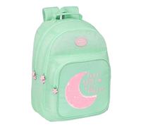 Safta BLACKFIT8 MOON - Mochila Doble Adaptable Carro, Tejido Reciclable, Ideal para Niños de Diferentes Edades, Cómoda y Versátil, Calidad y Resistencia, 32x15x42 cm, Color Verde