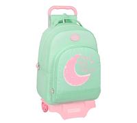 Safta Mochila escolar BLACKFIT8 Moon – Grande 42 cm con carro, tejido reciclable Verde