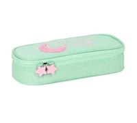 Safta BLACKFIT8 Moon - Portatodo Infantil, Tejido Reciclable, Estuche Infantil, Estuche Niño, Ideal para Niños en Edad Escolar, Cómodo y Versátil, Calidad y Resistencia, 22x8x5 cm, Color Verde