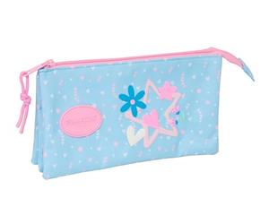 Safta BLACKFIT8 SMILE - Portatodo Triple, Estuche Infantil, Estuche Niño, Ideal para Niños en Edad Escolar, Cómodo y Versátil, Calidad y Resistencia, 22x3x12 cm