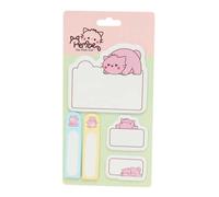 SAFTA | Blíster de Notas Adhesivas Pembe The Pink Cat, Post-Its Divertidos con 5 Tamaños Diferentes, Set de Papelería Escolar y Oficina, Marcadores y Recordatorios Autoadhesivos, Medidas 10x20 cm