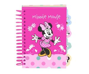Safta | Bloc de Notas A6 Disney Minnie Mouse Minty, Tapa Dura, 80 Hojas 80 g/m², 4 Separadores Interiores, Encuadernación Espiral, Papelería Escolar y Vuelta al Cole, Rosa, Medidas 10,5x14,8 cm