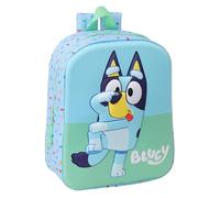 Safta BLUEY 3D - Mochila de Guardería 3D, Adaptable a Carro, Fácil Limpieza, Ideal para Niños de Diferentes Edades, Cómoda y Versátil, Calidad y Resistencia, 22x10x27 cm