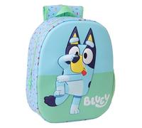 Safta BLUEY 3D - Mochila Escolar, con Diseño 3D, Adaptable a Carro, Ideal para Niños de Diferentes Edades, Cómoda y Versátil, Calidad y Resistencia, 27x10x33 cm