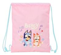 Safta Mochila saco plano Junior BLUEY DANCE, cómoda, versátil y resistente, 26x34 cm
