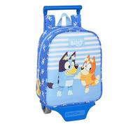 Safta BLUEY LET'S PLAY - Mochila Guardería con Carro, Ideal para Niños de Diferentes Edades, Cómoda y Versátil, Calidad y Resistencia, 22x10x27 cm