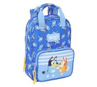 Safta BLUEY LET'S PLAY - Mochila Infantil, Adaptable con Asas, Tejido Reciclable, Ideal para Niños de Diferentes Edades, Cómoda y Versátil, Calidad y Resistencia, 20x8x28 cm
