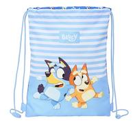 Safta BLUEY LET'S PLAY - Mochila Saco Plano Junior, Mochila, Ideal para Niños de Diferentes Edades, Cómoda y Versátil, Calidad y Resistencia, 26x34 cm