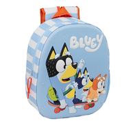 Safta Mochila escolar BLUEY – Diseño 3D, cómoda y resistente 27x10x33 cm
