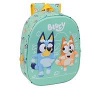 Safta Mochila escolar BLUEY – Diseño 3D, cómoda y resistente 27x10x33 cm