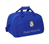 SAFTA | Bolsa de Deporte Real Madrid, Bandolera Ajustable y Asa Superior Forrada, Bolsillo Frontal Grande, Cremallera Principal con Doble Tirador, Medidas 40x23x24 cm