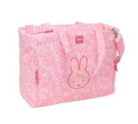 Safta | Bolsa Escolar Miffy Flores con Compartimento Acolchado para Portátil 14,1″, Cremallera de Gran Formato, 2 Bolsillos Frontales y Bolsillo Interior, Medidas 40x17x31 cm