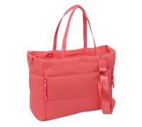 Safta | Bolsa Portaordenador Basic Marsala para Portátil 14,1″, Compartimento Acolchado y Cremallera, 2 Bolsillos Frontales, Bolsillo Interior, Hombrera Ajustable Extraíble, Medidas 40x17x31 cm