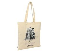 Safta | Bolsa Tote K-Pop Demon Hunters Tour, Compartimento de Gran Capacidad, Asas de Mano Largas, Cierre con Botón, Color Beige, Bolsa Escolar y Casual para Vuelta al Cole, Juvenil, Medidas 38x42 cm