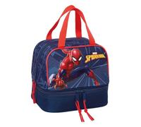 Safta | Bolsas Portameriendas y Portadesayunos Térmicos Marvel Spidey y Spider-Man, Compartimento Principal y Base, Interior Forrado de Aluminio Frío-Calor, Medidas 20x15x20 cm