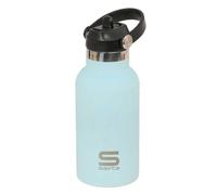 SAFTA | Botella Termo 350 ml Safta Infantil Azul, Acero Inoxidable Doble Pared con Aislamiento, Mantiene 12 h Caliente y 24 h Frío, Tapón con Válvula, Asa y Base de Silicona, Medidas 7,3x7,3x19,5 cm
