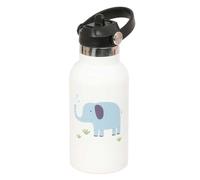 SAFTA | Botella Termo 350 ml Safta Infantil Elefante, Acero Inoxidable Doble Pared con Aislamiento, Mantiene 12 h Caliente y 24 h Frío, Tapón Roscado con Válvula, Medidas 7,3x7,3x19,5 cm